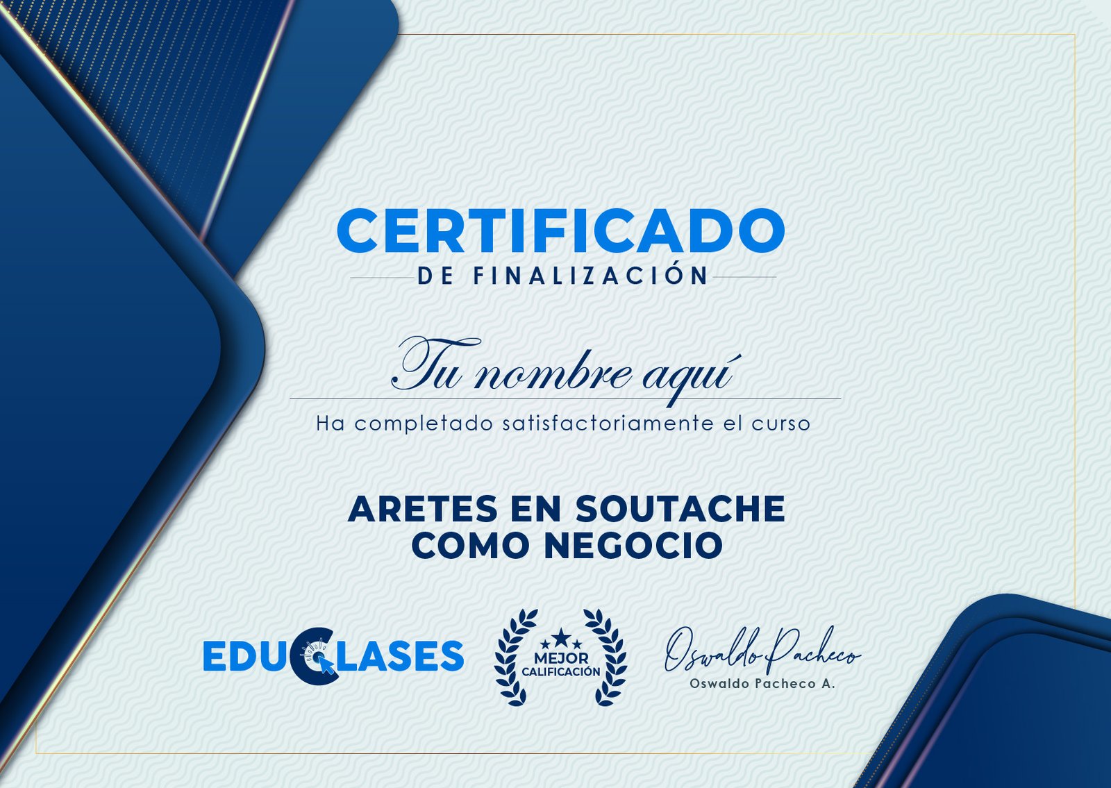 CERTIFICADO CON NOMBRE