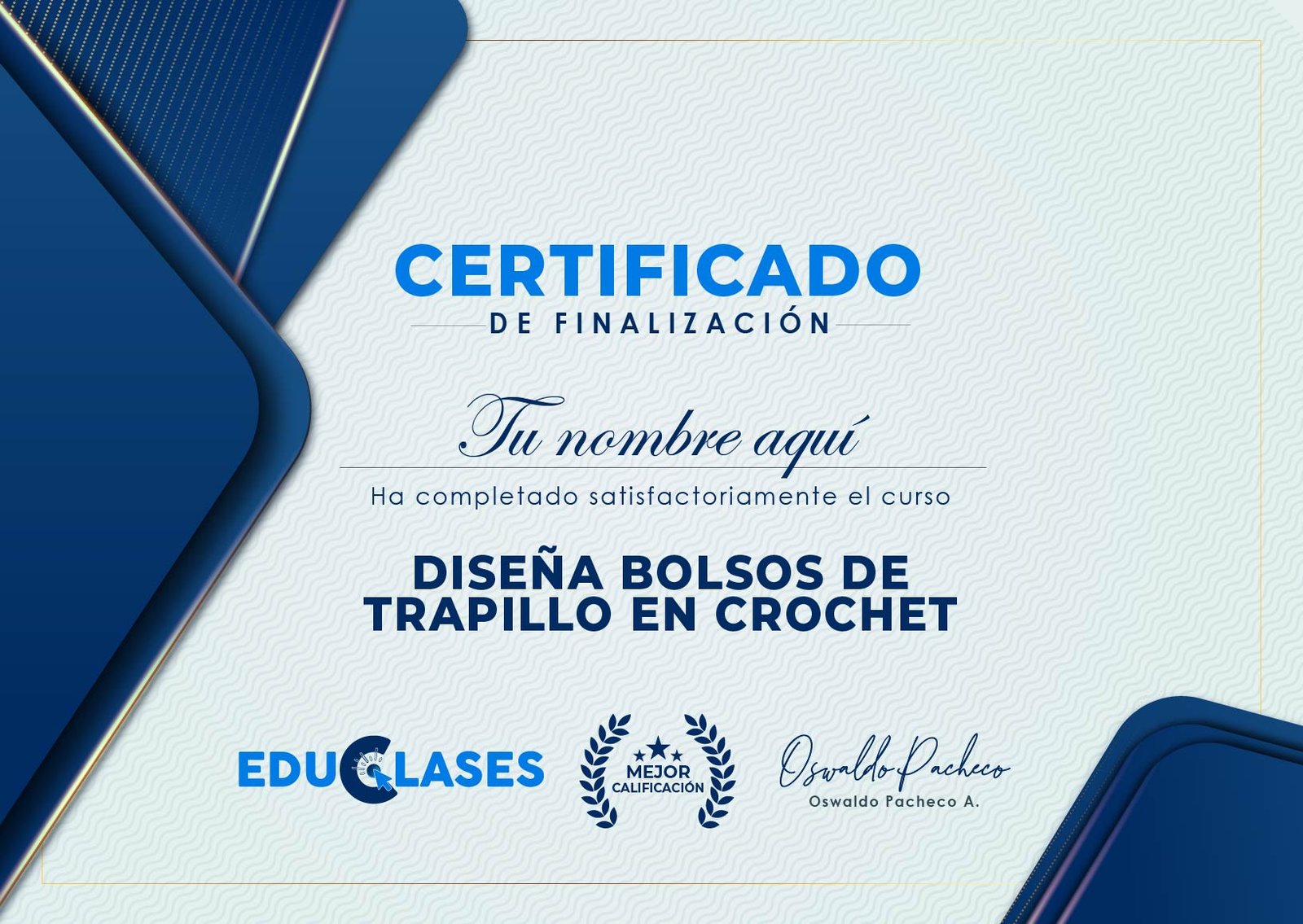 CERTIFICADO CON NOMBRE